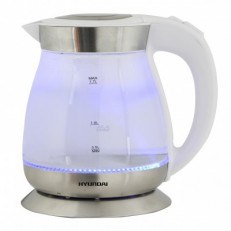 קומקום זכוכית לבן 1.7 יונדאי HYK-1781W
